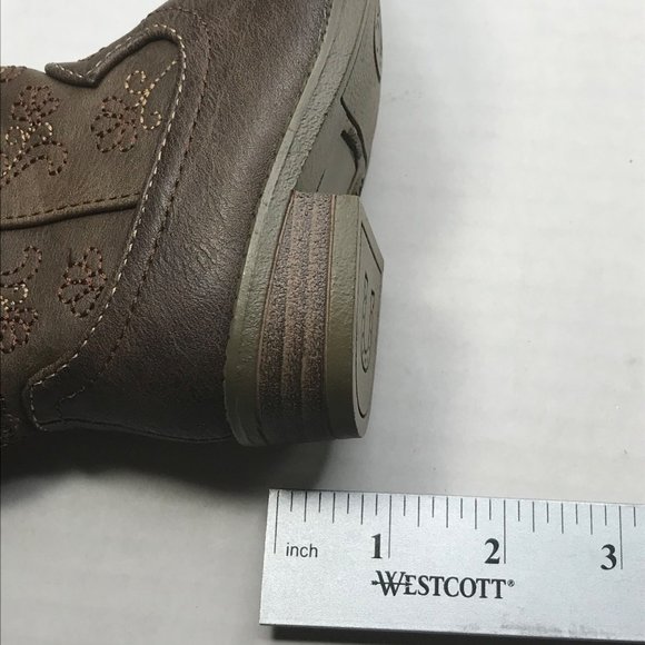 Cat And Jack Size 5 Chloe Cowgirl Boots Brown New With Tags - Picture 12 of 14